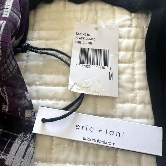 NWT Eric + Lani Girl Crush Long Sleeve Top Purple and Black Horse Print Medium - Picture 7 of 9
